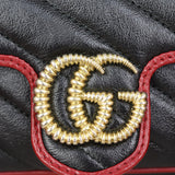 Gucci GG Marmont Super Mini Shoulder Bag (black) Hardware