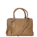 Prada City Calf Galleria Double Zip Tote Mini