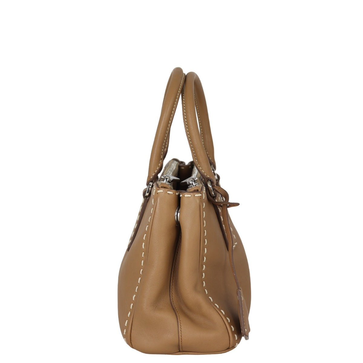 Prada City Calf Galleria Double Zip Tote Mini