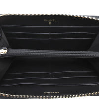 Chanel CC Filigree Zip Around Wallet