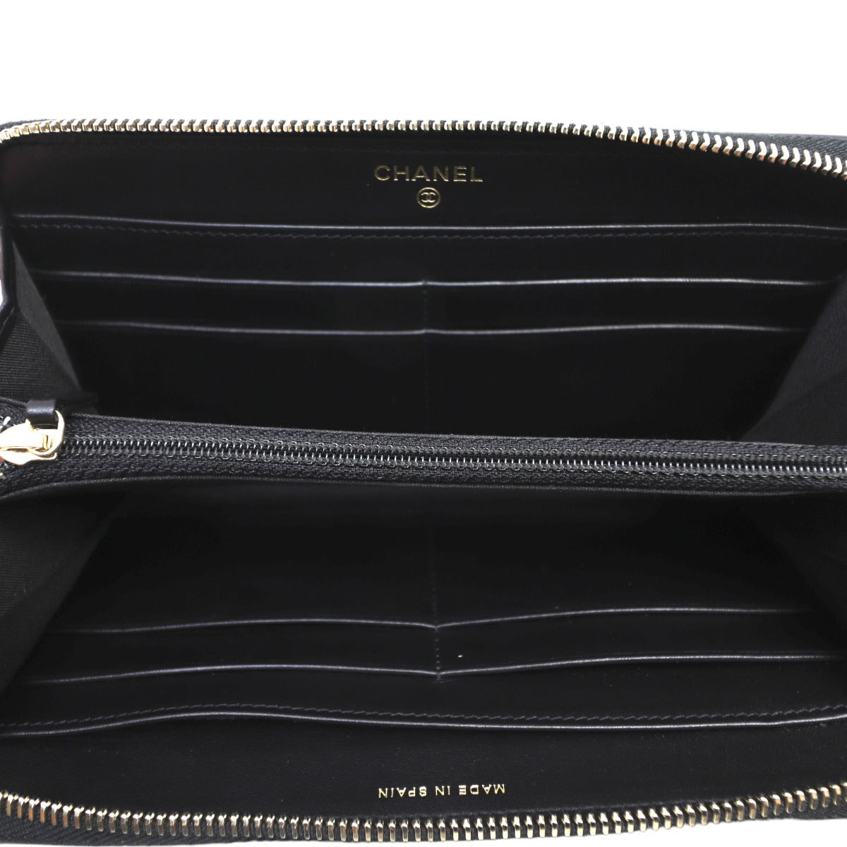 Chanel CC Filigree Zip Around Wallet