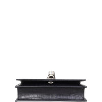 Saint Laurent Kate Tassel Chain Wallet Croc-Embossed