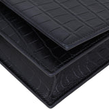 Saint Laurent Kate Tassel Chain Wallet Croc-Embossed