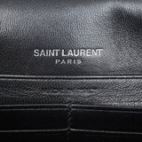 Saint Laurent Kate Tassel Chain Wallet Croc-Embossed