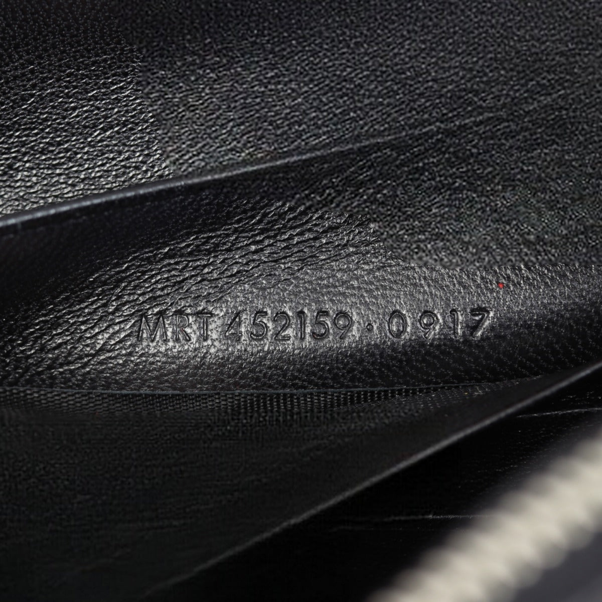 Saint Laurent Kate Tassel Chain Wallet Croc-Embossed