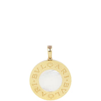 Bvlgari Bvlgari 18k Yellow Gold Mother of Pearl Onyx Stainless Steel Pendant