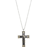Tiffany & Co Ten Cross 18k Gold and Platinum Diamond Pendant Necklace