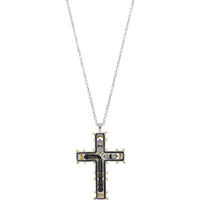 Tiffany & Co Ten Cross 18k Gold and Platinum Diamond Pendant Necklace