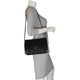 Chanel CC Vintage Flap Bag | Black Lambskin