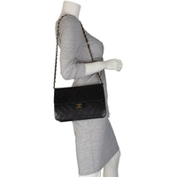 Chanel CC Vintage Flap Bag | Black Lambskin