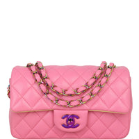 Chanel Classic Flap Mini Rectangular Bag | Pink