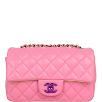 Chanel Classic Flap Mini Rectangular Bag | Pink