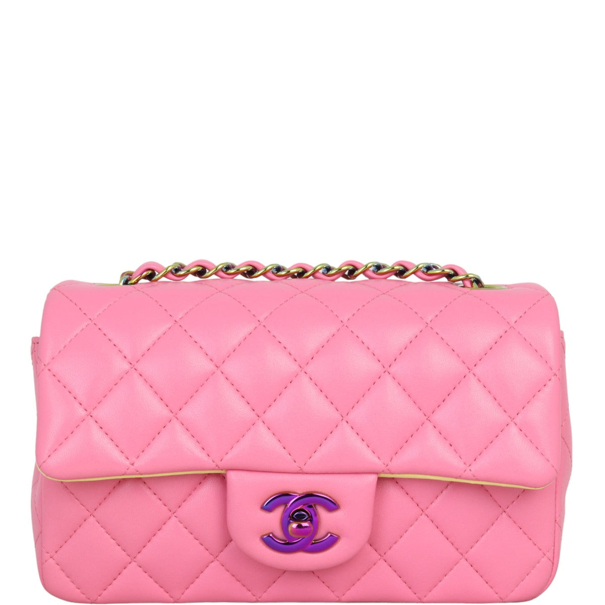 Chanel Classic Flap Mini Rectangular Bag | Pink