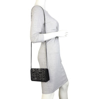 Chanel Paris-Shanghai Wallet on Chain Studded Canvas