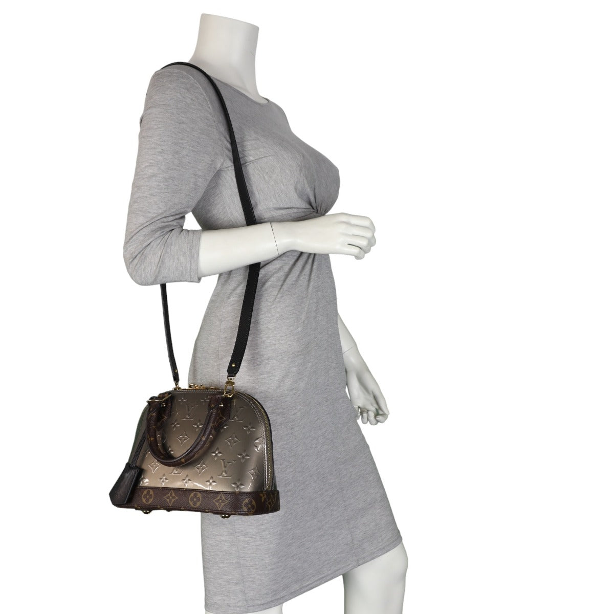 Louis Vuitton Alma BB Monogram Vernis Metallise | Taupe