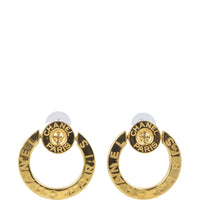 Chanel Paris Button Earrings