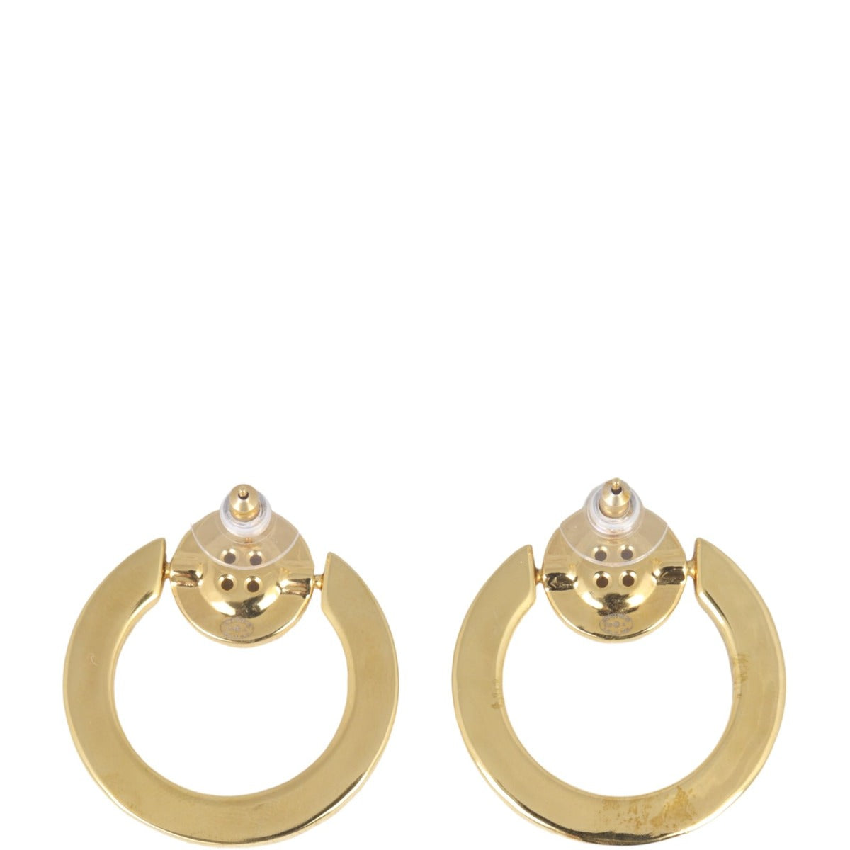 Chanel Paris Button Earrings