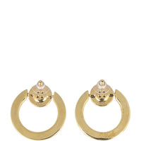 Chanel Paris Button Earrings