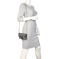 Dior Saddle Wallet on Chain Oblique