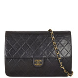 Chanel CC Vintage Flap Bag | Black Lambskin