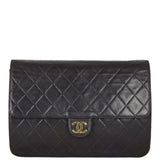 Chanel CC Vintage Flap Bag | Black Lambskin