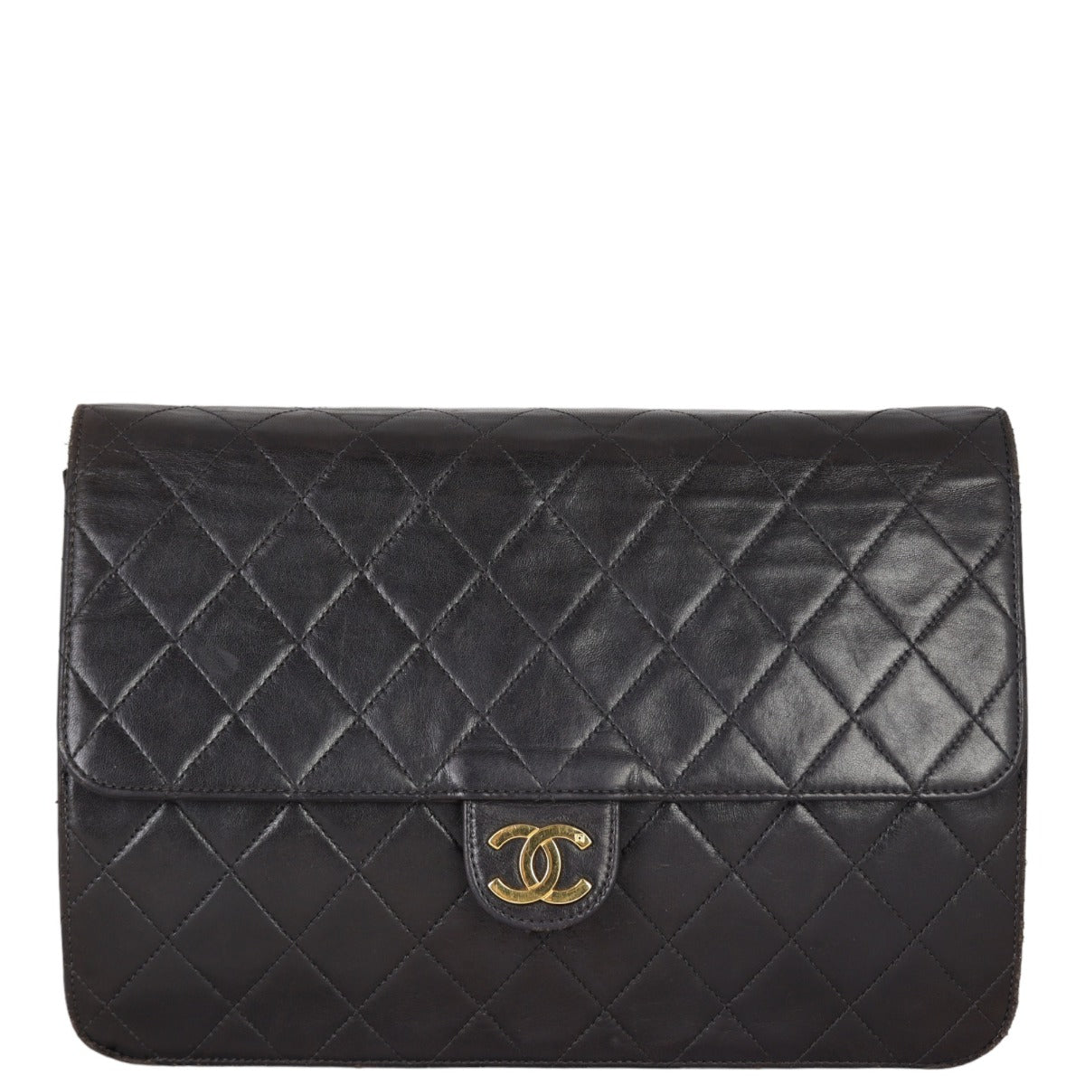 Chanel CC Vintage Flap Bag | Black Lambskin