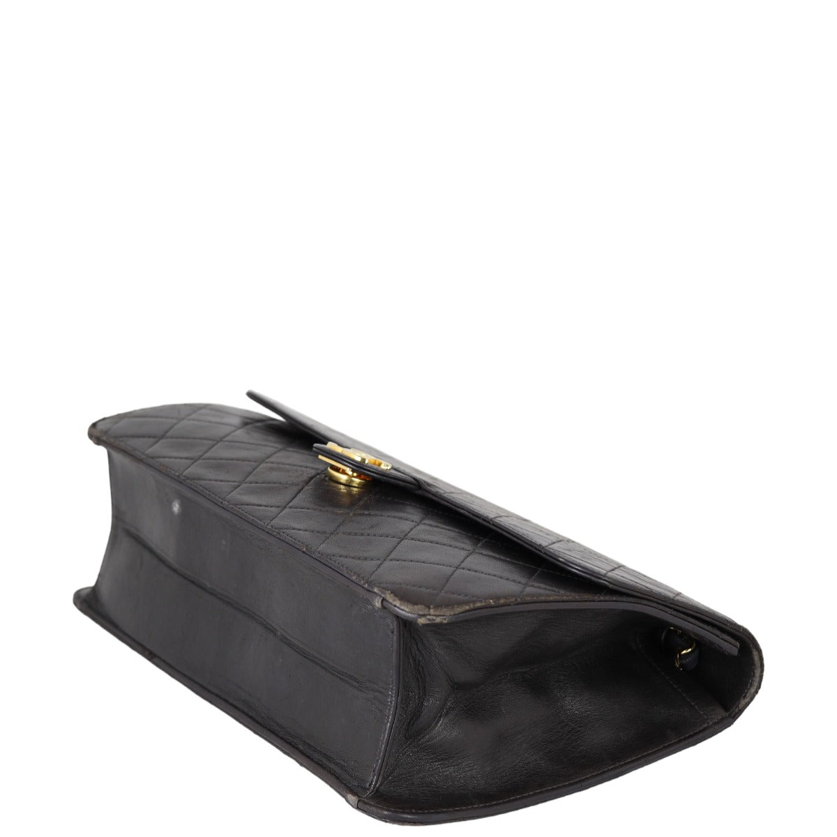 Chanel CC Vintage Flap Bag | Black Lambskin