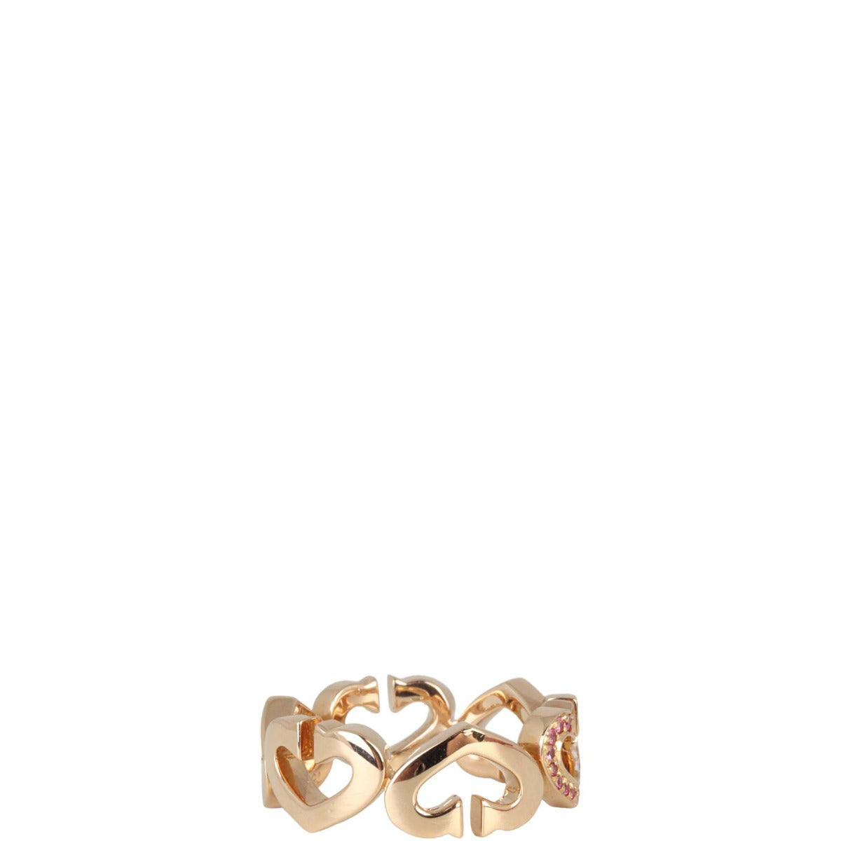 Cartier C Heart of Cartier 18k Rose Gold Pink Sapphire Ring