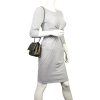 Chanel Classic Double Flap Medium Patent | Olive