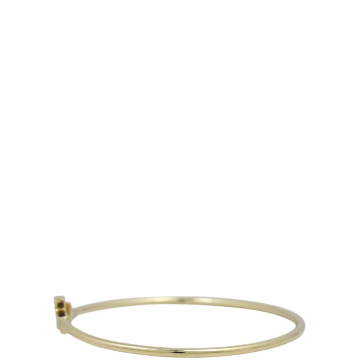 Tiffany & Co T Wire 18k Yellow Gold Narrow Bracelet