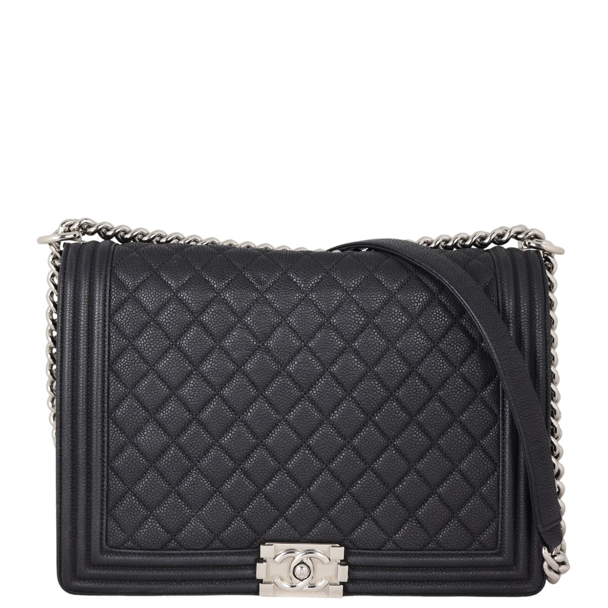 Chanel Boy Large | Silver Hardware