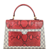 Gucci GG Supreme Python Padlock Top Handle Bag Medium