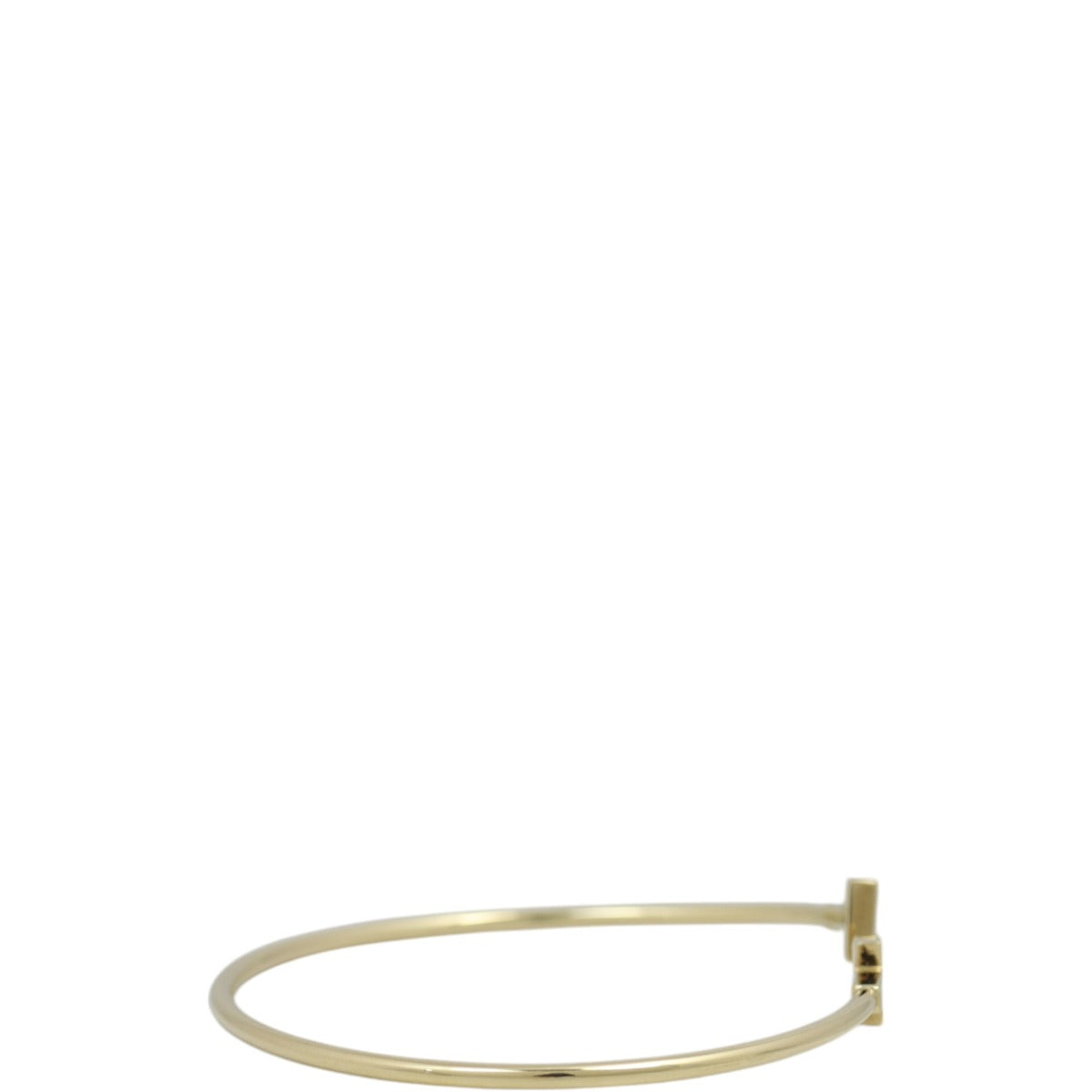 Tiffany & Co T Wire 18k Yellow Gold Narrow Bracelet