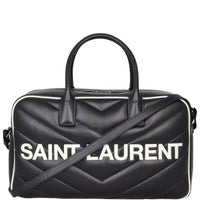 Saint Laurent Miles Matelasse Chevron Bowling Bag