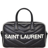 Saint Laurent Miles Matelasse Chevron Bowling Bag