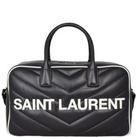 Saint Laurent Miles Matelasse Chevron Bowling Bag
