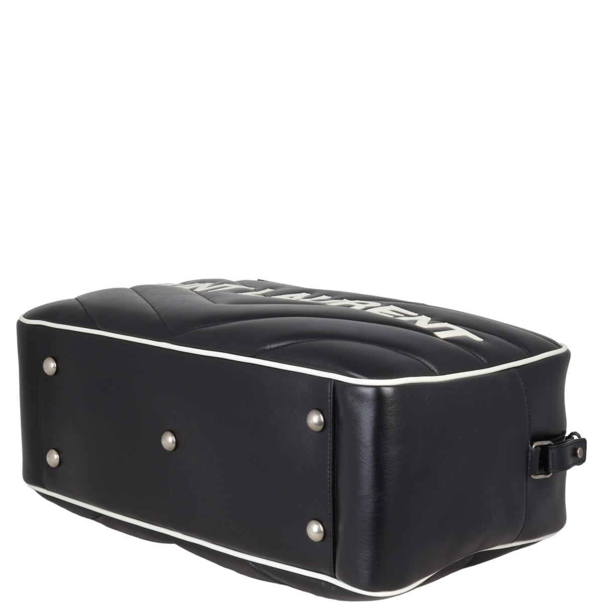 Saint Laurent Miles Matelasse Chevron Bowling Bag