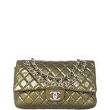 Chanel Classic Double Flap Medium Patent | Olive