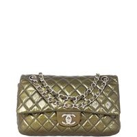 Chanel Classic Double Flap Medium Patent | Olive