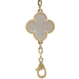 Van Cleef & Arpels Vintage Alhambra 5 Motif Mother of Pearl 18k Yellow Gold Bracelet