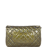 Chanel Classic Double Flap Medium Patent | Olive