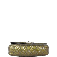 Chanel Classic Double Flap Medium Patent | Olive