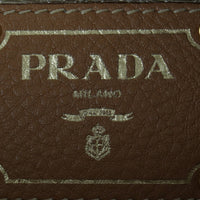 Prada Vitello Daino Double Zip Tote