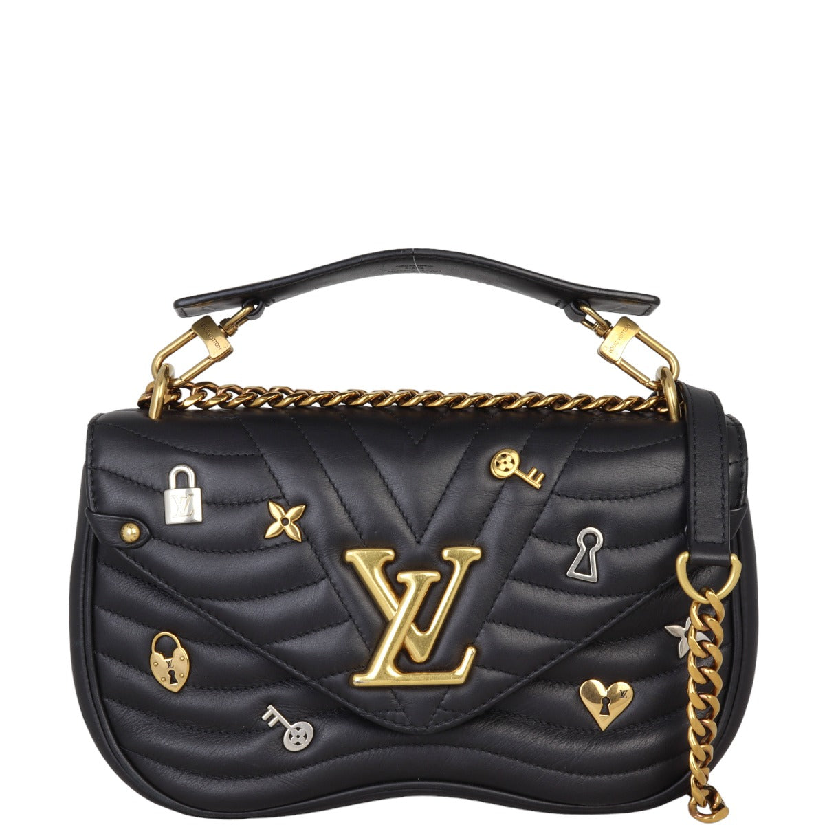 Louis Vuitton New Wave MM Chain Bag Love Lock