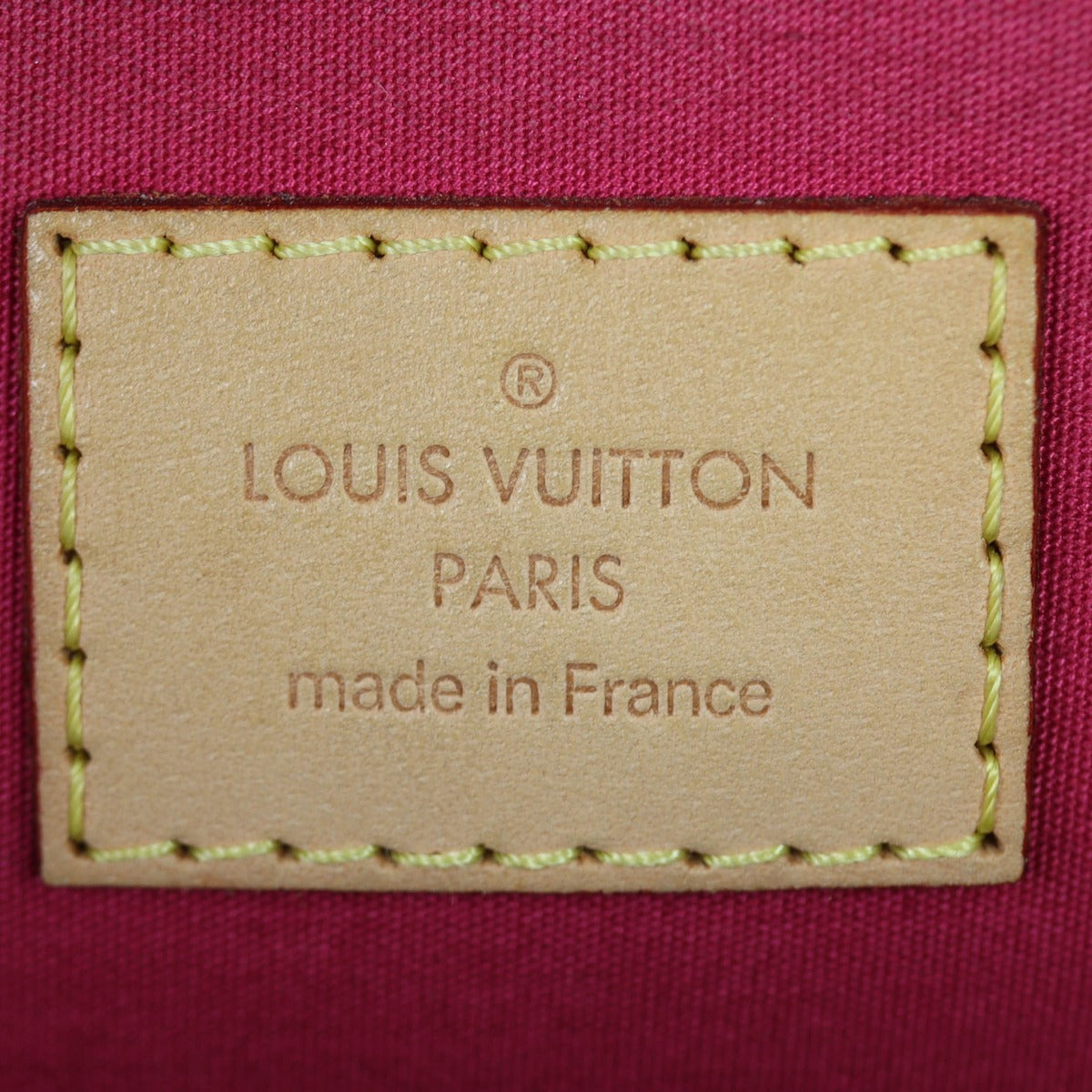Louis Vuitton Alma BB Monogram Vernis Interior Stamp