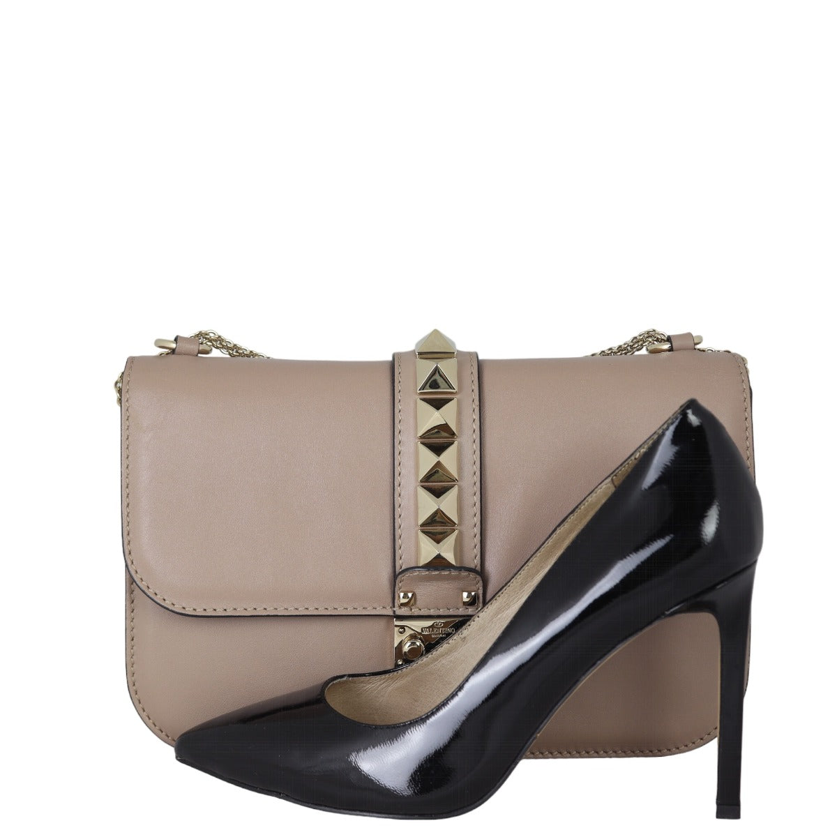 Valentino Glam Lock Medium Shoulder Bag