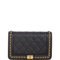 Chanel Chain Around Boy Wallet on Chain | Black