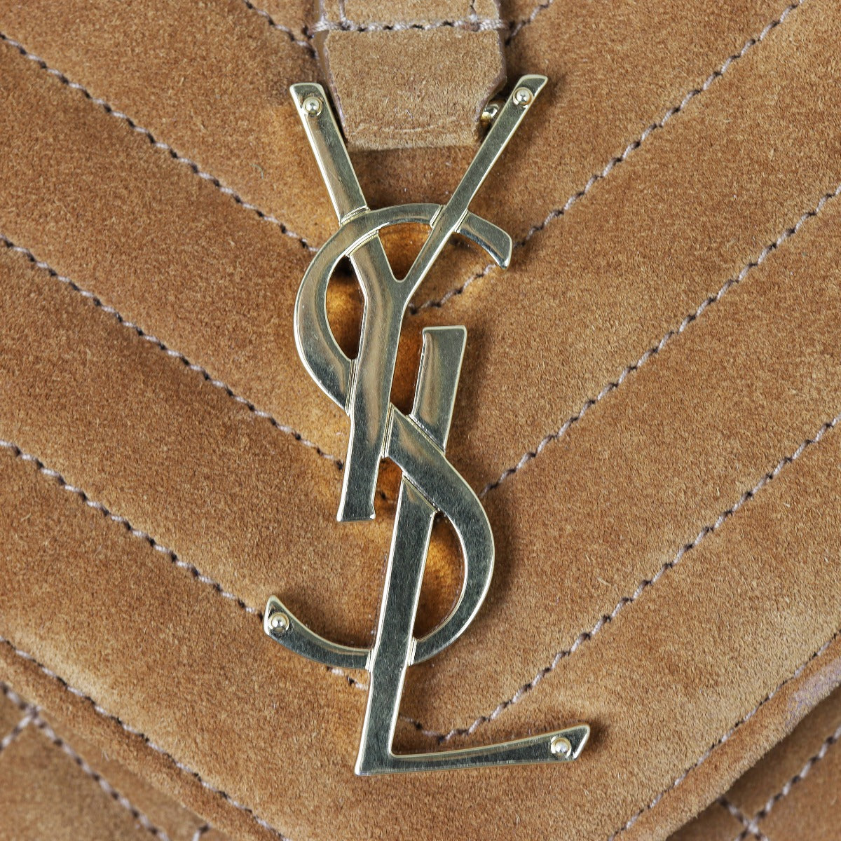 Saint Laurent Monogram Mix Matelasse Envelope Chain Bag  Suede Medium Hardware