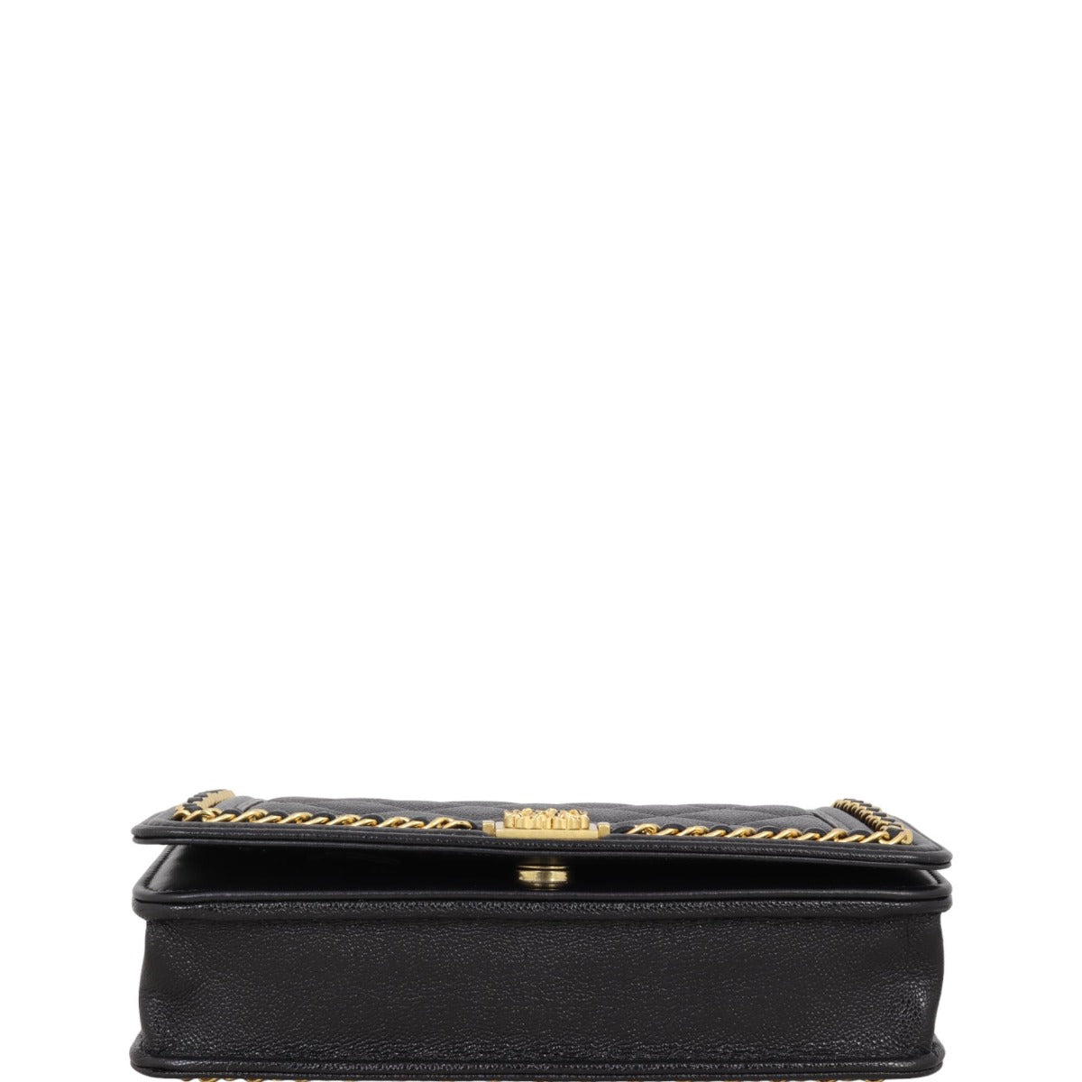 Chanel Chain Around Boy Wallet on Chain | Black