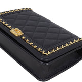 Chanel Chain Around Boy Wallet on Chain | Black